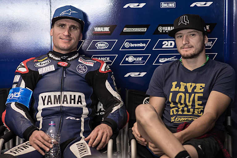 Broc Parkes (li.) mit seinem «MotoGP-Helferlein» Jack Miller
