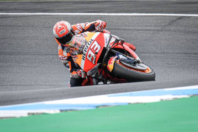 Heftiger Rutscher im Michelin-20-Minuten-Reifentest: Márquez blieb sitzen