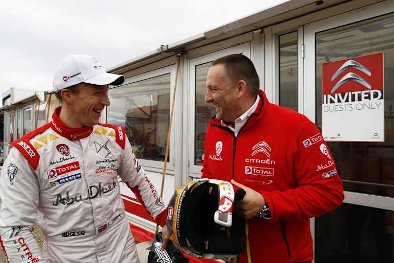 Kris Meeke (li.) und Yves Matton