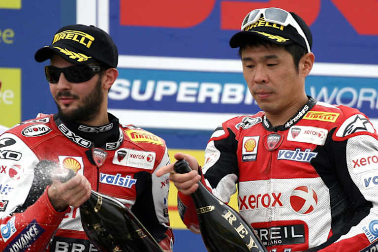 Noriyuki Haga (re.) und Michel Fabrizio in Valencia 2009