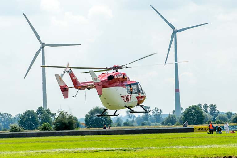 Der Rettungshubschrauber war für den Abtransport von Bernd Diener nötig
