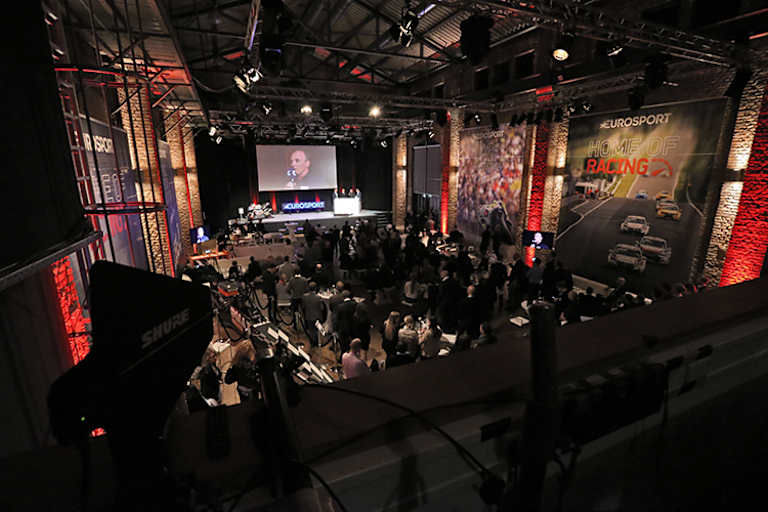 Die Freiheizhalle beim Eurosport Motorsport Launch