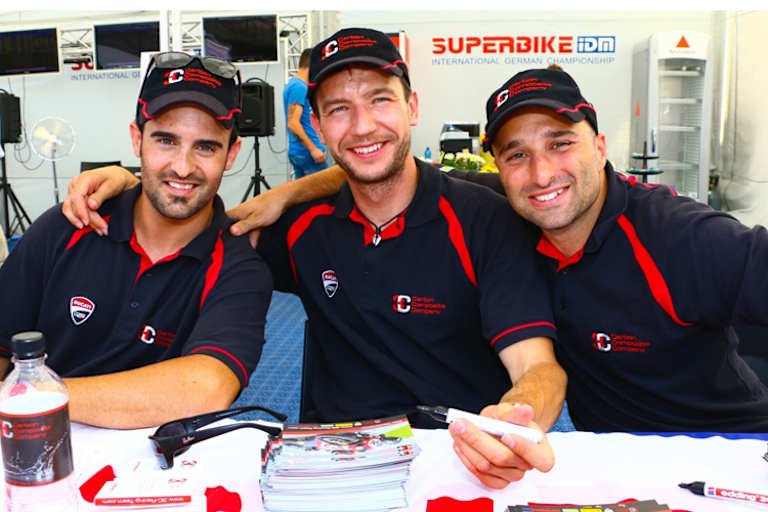 Ducati-Trio Fóres, Neukirchner, Lanzi (v.li.)