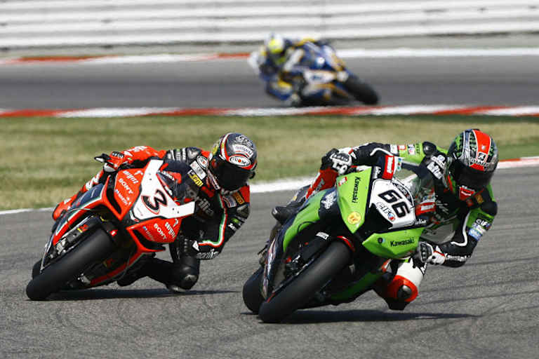 Max Biaggi (li) und Tom Sykes