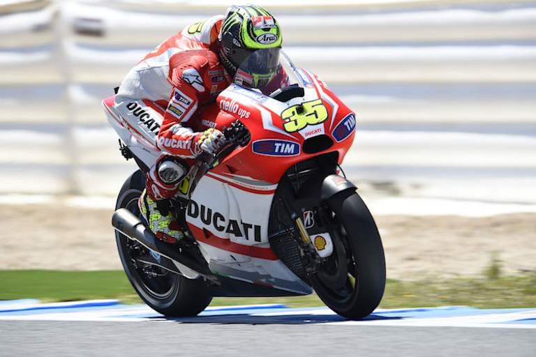 Seiner Ducati GP14 gibt Crutchlow noch verhalten die Sporen