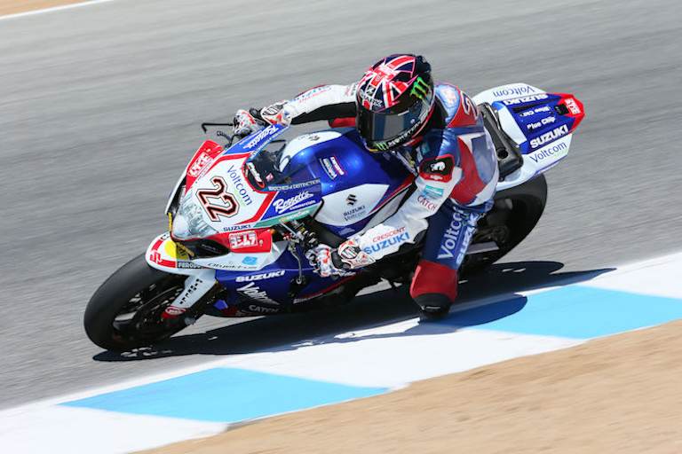 Alex Lowes strauchelte am Samstag in Laguna Seca