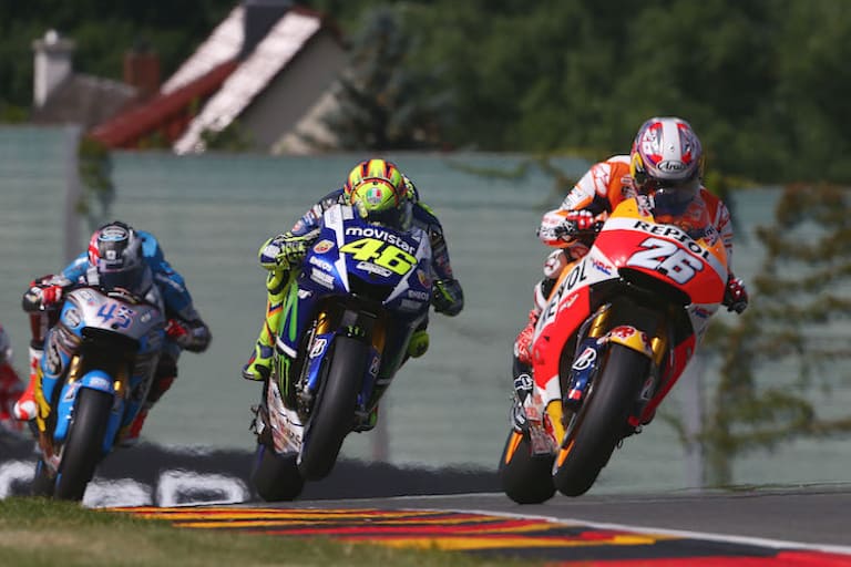 Dani Pedrosa (26) und Valentino Rossi (46)
