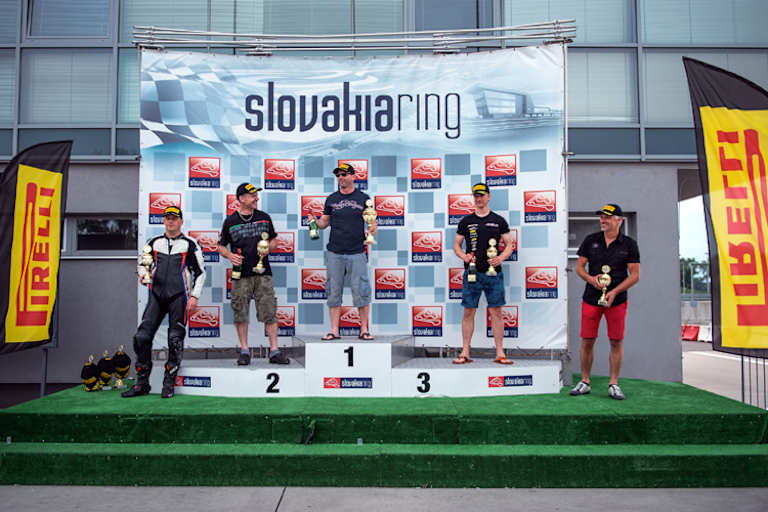 Das Podium von Lauf 2: Christiansen vor Philipp vor Kollan