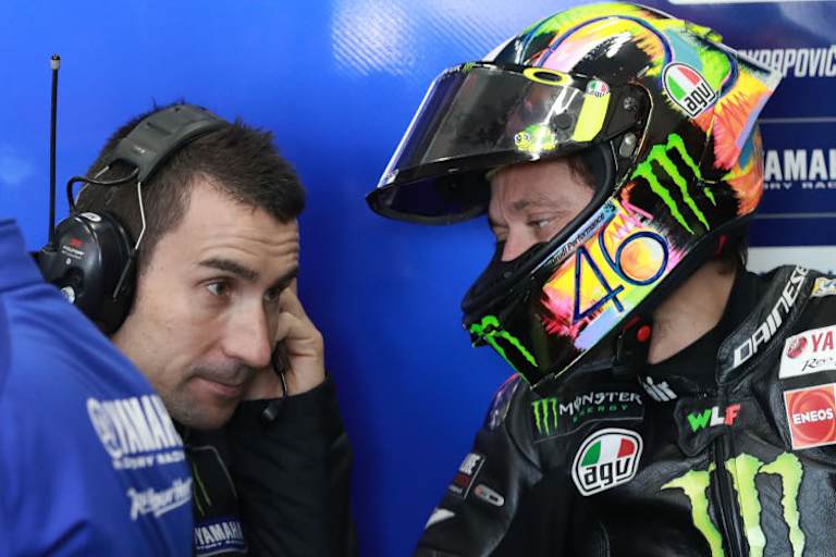 David Munoz gab beim Valencia-Test sein Debüt in der Yamaha-Box von Valentino Rossi