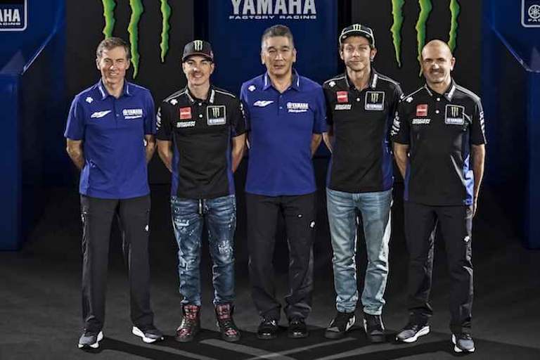 Jin Jarvis, Maverick Viñales, Kouichi Tsuji, Valentino Rossi und Massimo Meregalli