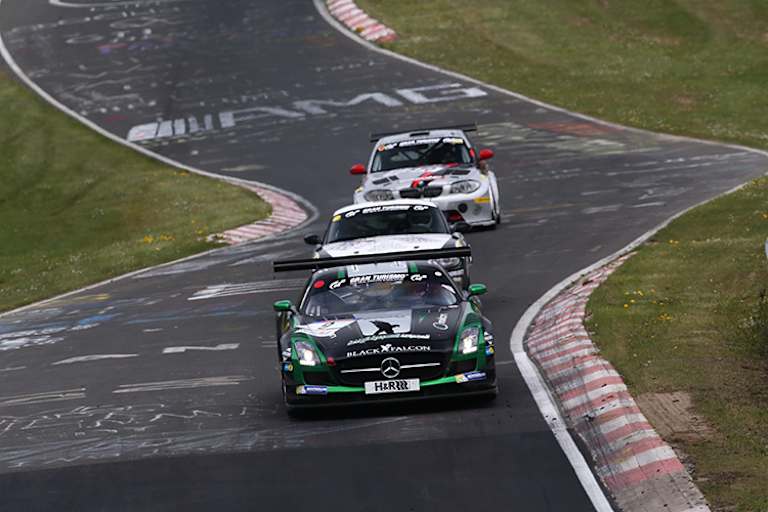 Mit zwei Mercedes-Benz SLS AMG GT3 geht Black Falcon ins 24h Rennen