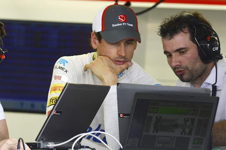 Viel auszuwerten: Adrian Sutil drehte heute Morgen 91 Runden