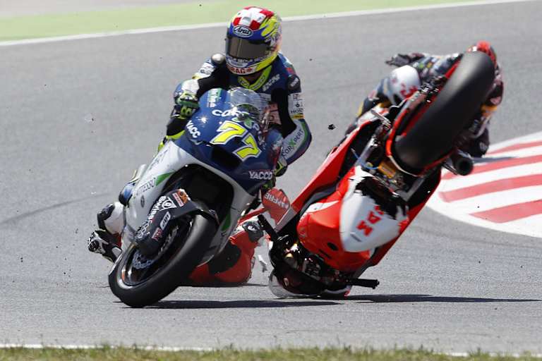 Catalunya-GP: Domi Aegerter kollidierte mit Jordi Torres