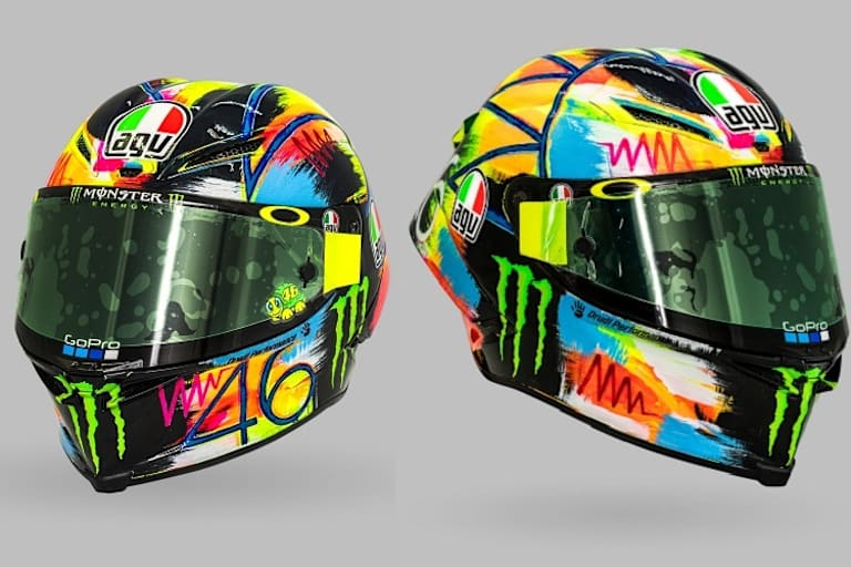 Ein weiteres Sammlerstück in der umfangreichen Helmkollektion von Valetino Rossi
