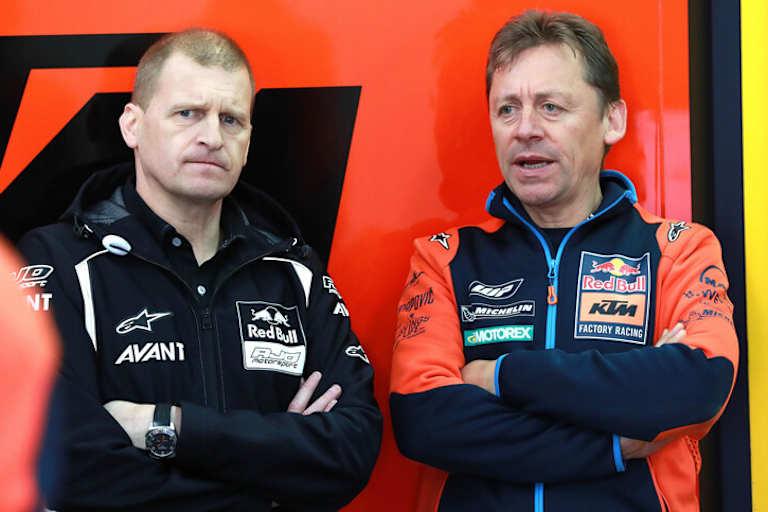 Aki Ajo und KTM-MotoGP-Teammanager Mike Leitner