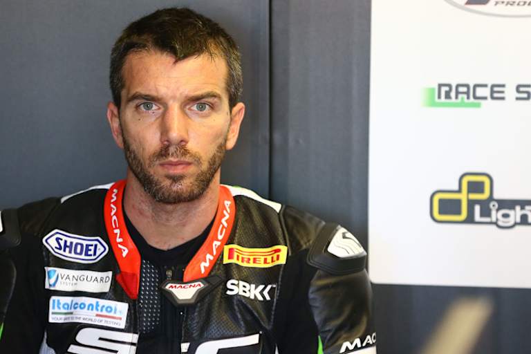 Alex De Angelis beim Roll-out in Aragón