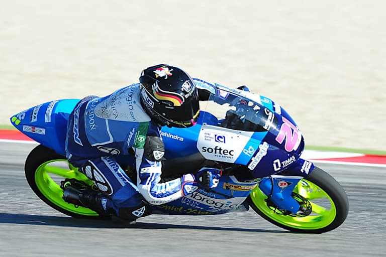 Luca Amato auf der Mahindra des Ambrogio-Teams