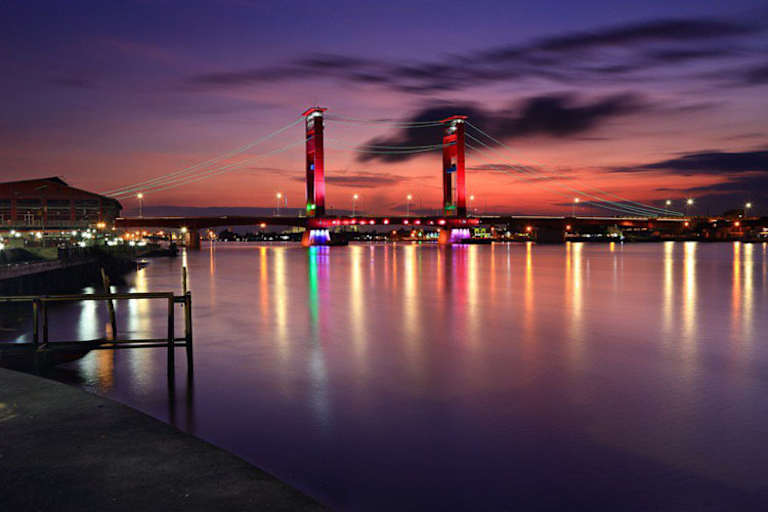 Die ikonische «Ampera Bridge» ist das Wahrzeichen von Palembang