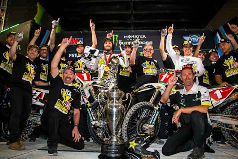 Jason Anderson holte in Las Vegas den ersten SX-WM-Titel in der 115-jährigen Firmengeschichte von Husqvarna