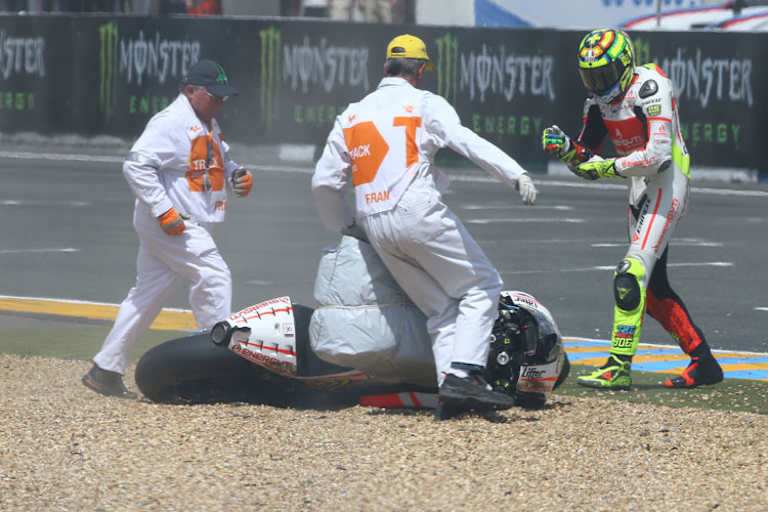 Andrea Iannone stürzte in der Zielkurve