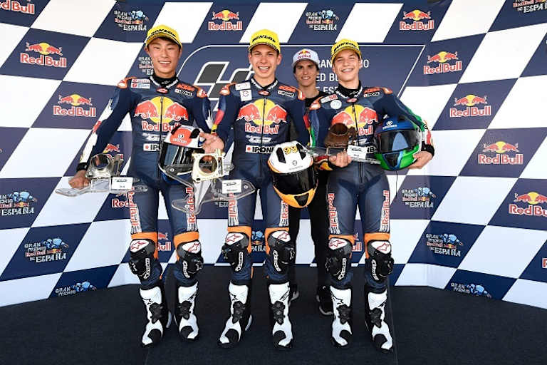 Kunii, Tatay und Bertelle standem am Sonntag auf dem Podium