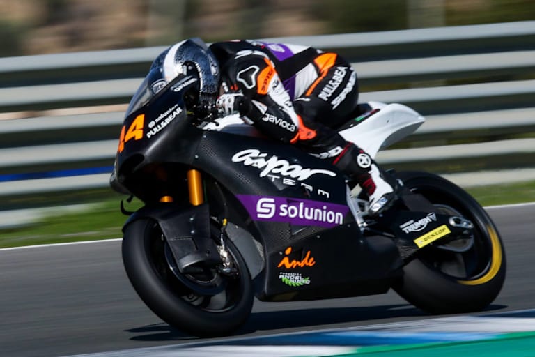 Aron Canet fand sich in Jerez auch auf dem Moto2-Bike gut zurecht