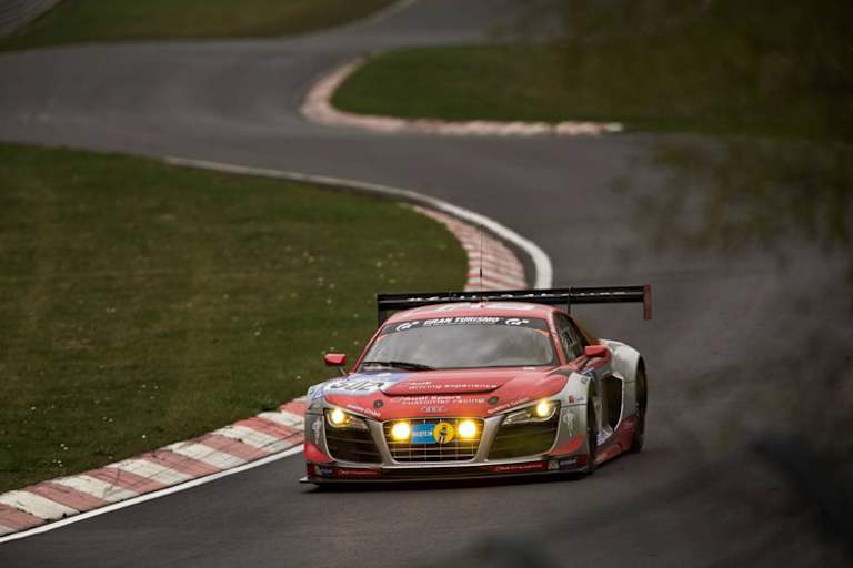 Im Audi R8 startet Baumgartner mit Werner, Biela, Kaffer