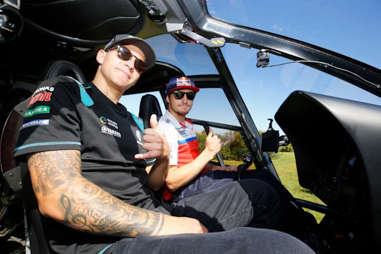 Ablfug nach Phillip Island: Quartararo und Miller (rechts)
