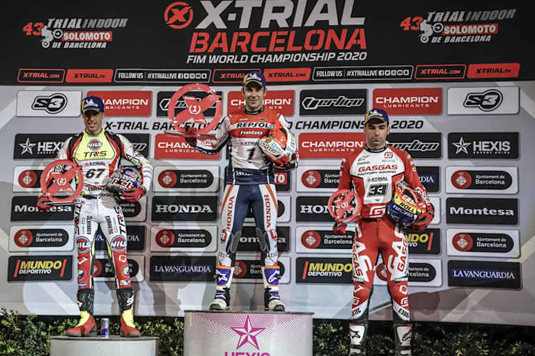 Die Top-3 von Barcelona: Adam Raga, Toni Bou und Jorge Casales (v.l.)