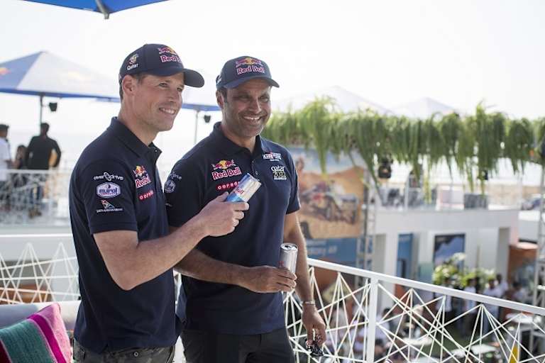 Co-Pilot Mathieu Baumel (l.) und Nasser Al-Attiyah