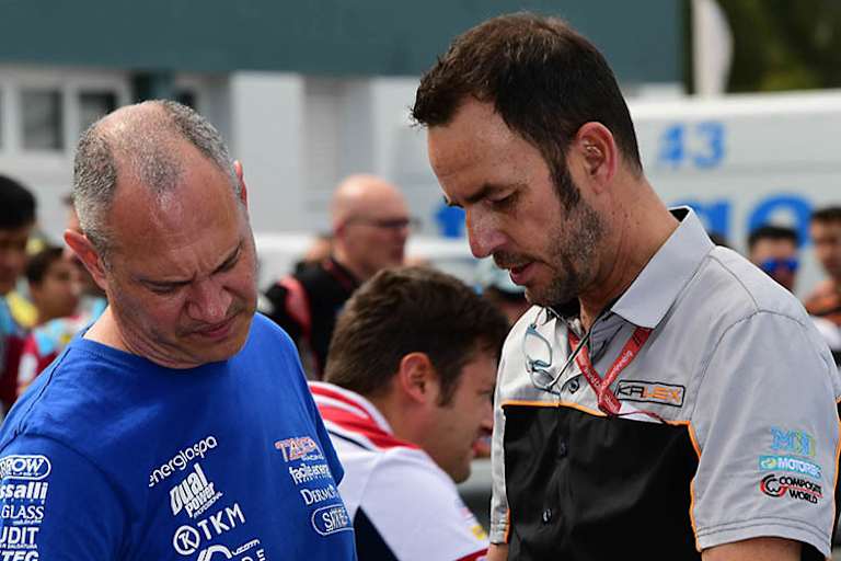 Alex Baumgärtel (re.) beim Jerez-GP 2019