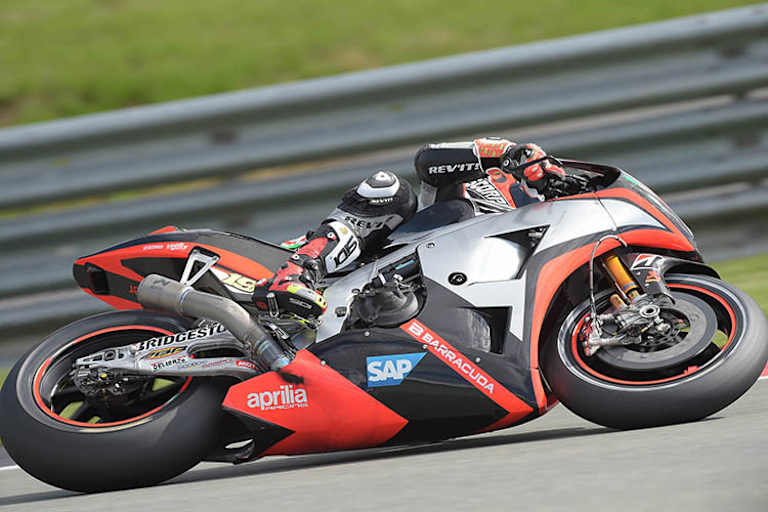 Alvaró Bautista auf der MotoGP-Aprilia