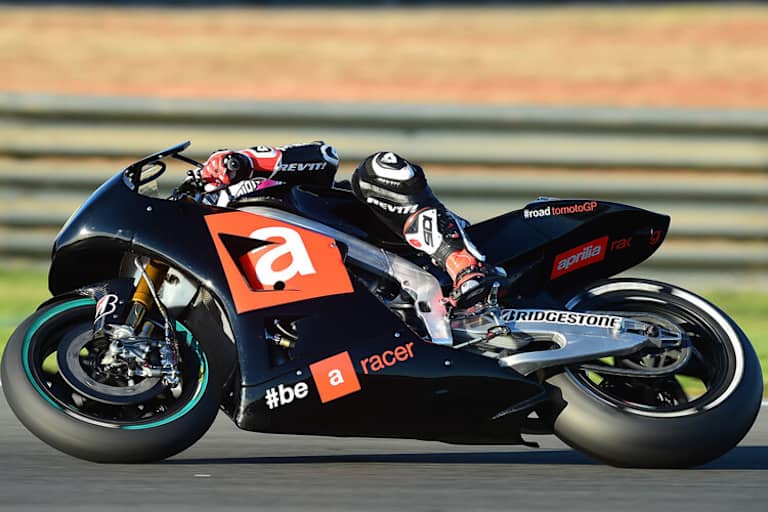 Alvaro Bautista auf der Aprilia beim Valencia-Test im November