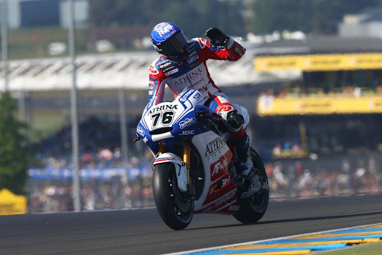 In Le Mans war die Open-Yamaha in den Nationalfarben Frankreichs zu sehen