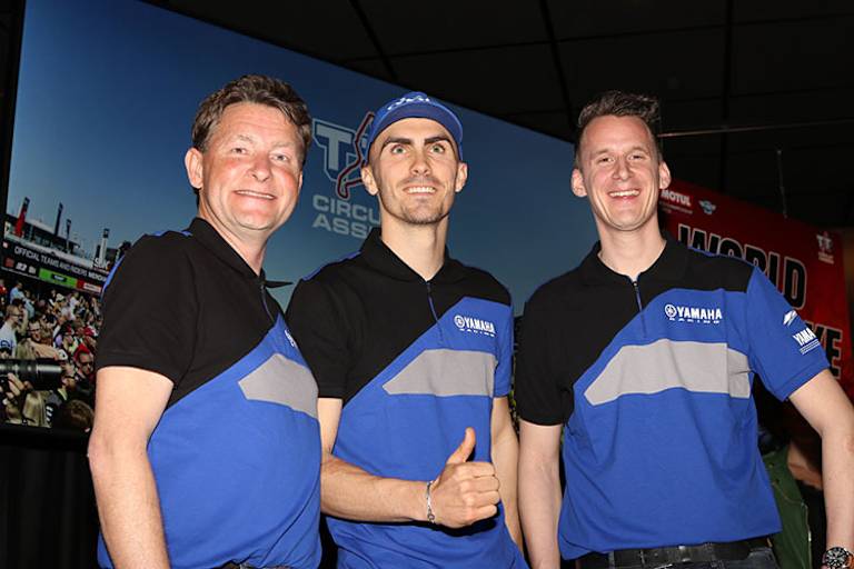 Ronald ten Kate, Loris Baz, Teammanager Kervin Bos