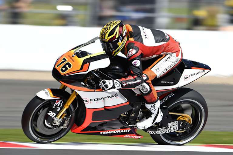 Loris Baz auf der Forward-Yamaha in Silverstone: Im Rennen Platz 16, im Quali bester Open-Fahrer