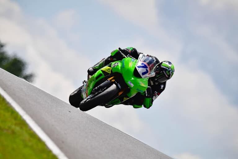 Mit der Kawasaki in Zolder