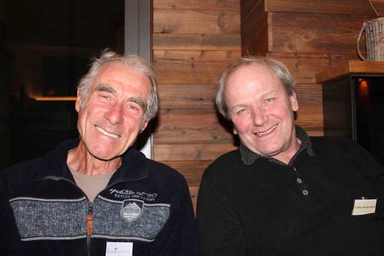 Die ehemaligen DDR-Motorradmeiser Bernd Tüngethal und Lothar Neukirchner (rechts)