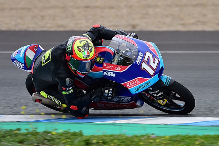 Bezzecchi auf seiner KTM in Jerez