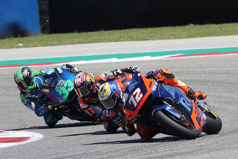 COTA: Im Rennen hielt sich Bezzecchi (72) vor Martin und Bastianini (33)