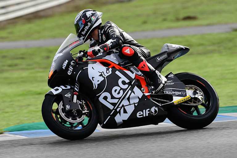 Marco Bezzecchi: Erste zaghafte Runden mit der 140 PS starken Moto2-KTM