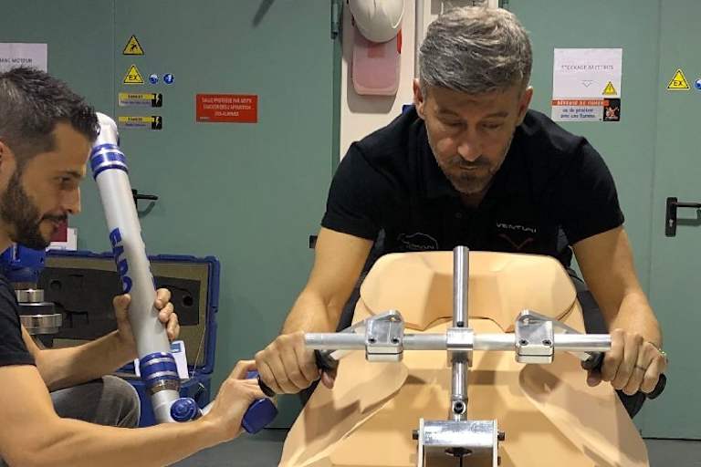 Die optimale Sitzposition für Max Biaggi wurde vermessen