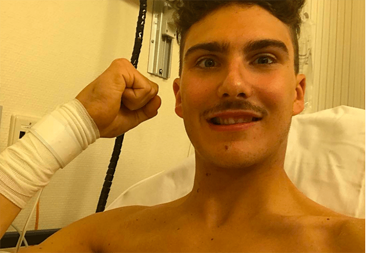 Baldassarri im Krankenhaus von Groningen