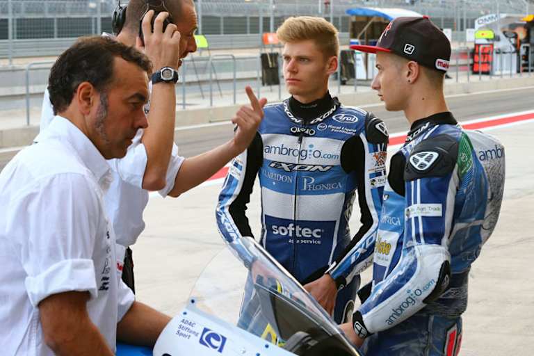Ambrogio-Team 2013: Brad Binder und Luca Amato (re.)