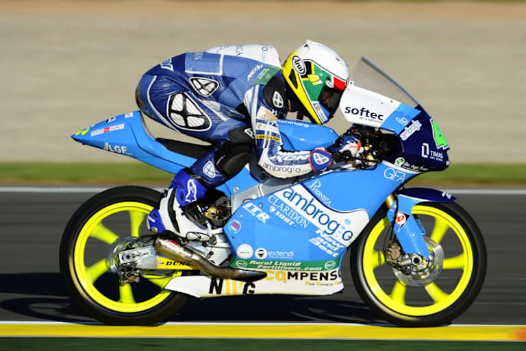 Brad Binder 2013 in Valencia auf der Moto3-Mahindra