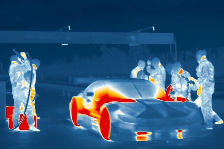 Zu sehen: Die Bereiche, die der größten Hitze ausgesetzt sind