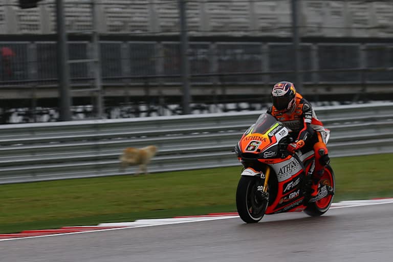 FP1 am Freitagvormittag: «Der Hund lief 15 Meter vor mir über die Strecke», erzählte Stefan Bradl