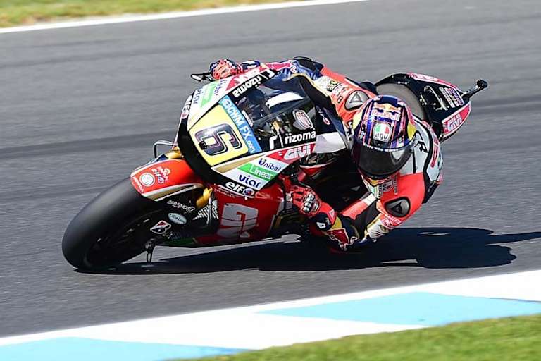 Stefan Bradl stürzte, nachdem er in das Heck von Aleix Espargaró krachte