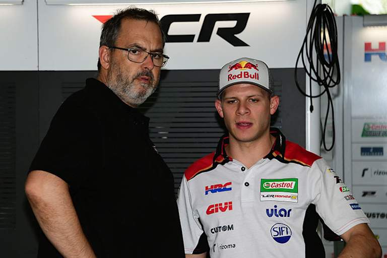 Crew-Chief «Beefy» Bourguignon mit Stefan Bradl