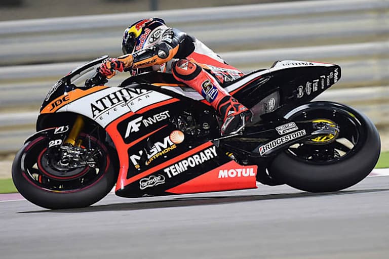 Stefan Bradl: vorne glüht die Bremsscheibe